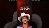 One artist, many genres | Bruno Mars 🔥 Which genre did I forgot?