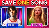 SAVE ONE SONG – 💙 Boys vs 🩷 Girls 🎵 MUSIC QUIZ 2025