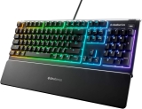 SteelSeries Apex 3 – RGB Gaming Keyboard – 10-Zone RGB Illumination – Premium Magnetic Wrist Rest – English QWERTY Layout PC, Standard