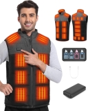 Heated Vest, 20000mAh Battery Heated Vest for Men, 21 Heat Zones Heated Jacket for Women Outdoor work Hiking Skiing