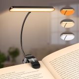 Gritin Rechargeable Book Light for Reading in Bed with 19 LED &Memory Function-Eye Caring 3 Color Temperatures,5 Brightness Levels,80 Hrs Runtime Flexible Goose Neck Clip on Light for Book Lovers
