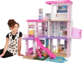 Barbie DreamHouse Dollhouse with 75+ Accessories and Wheelchair Accessible Elevator, 10 Play Areas, 3 Custom Light Settings & Music (Amazon Exclusive)