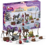 Schleich Horse Club – 2025 Horse Club Advent Calendar: Holiday Foal Magic – 34 Toys Including Poseable Figurine, 3 Horses and Accessories – Holiday Event Calendar for Christmas – Kids Ages 5+ | 99178
