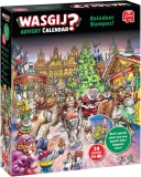 Wasgij Christmas Puzzle Advent Calendar 2025, Reindeer Frenzy – Daily Puzzle Set, 24 Day Puzzle, 54 Piece Puzzles for Adults, 100% Recycled Cardboard for Adults, Festive Countdown