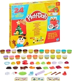 Play-Doh Holiday Advent Calendar for Kids, 24 Day Countdown, Multiple Surprise Gifts Behind Each Door, Arts & Crafts, Ages 3+